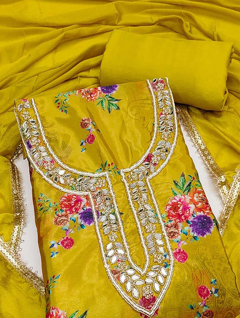 women floral printed unstitched suit set - 22441343 -  Standard Image - 3