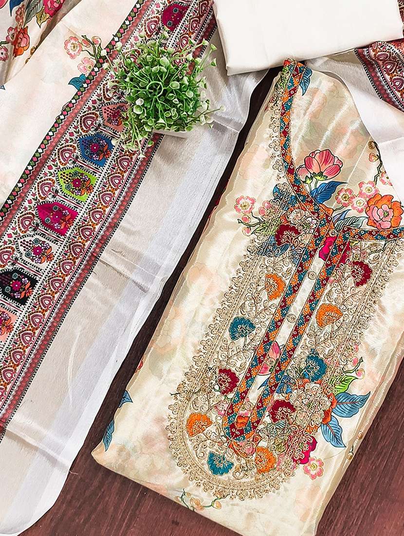 Women Floral Printed Unstitched Suit Set - 22441383 -  Standard Image - 3