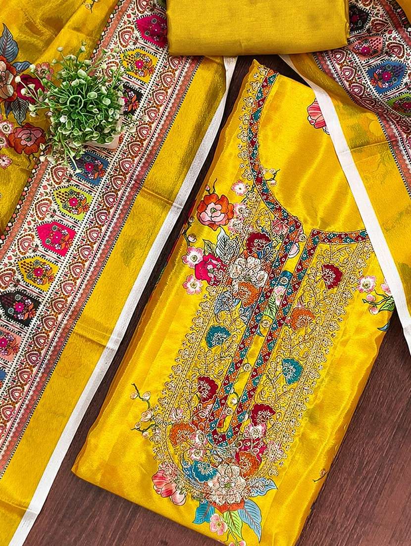 Women Floral Printed Unstitched Suit Set - 22441385 -  Standard Image - 3