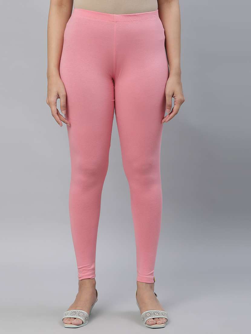 women solid mid rise legging