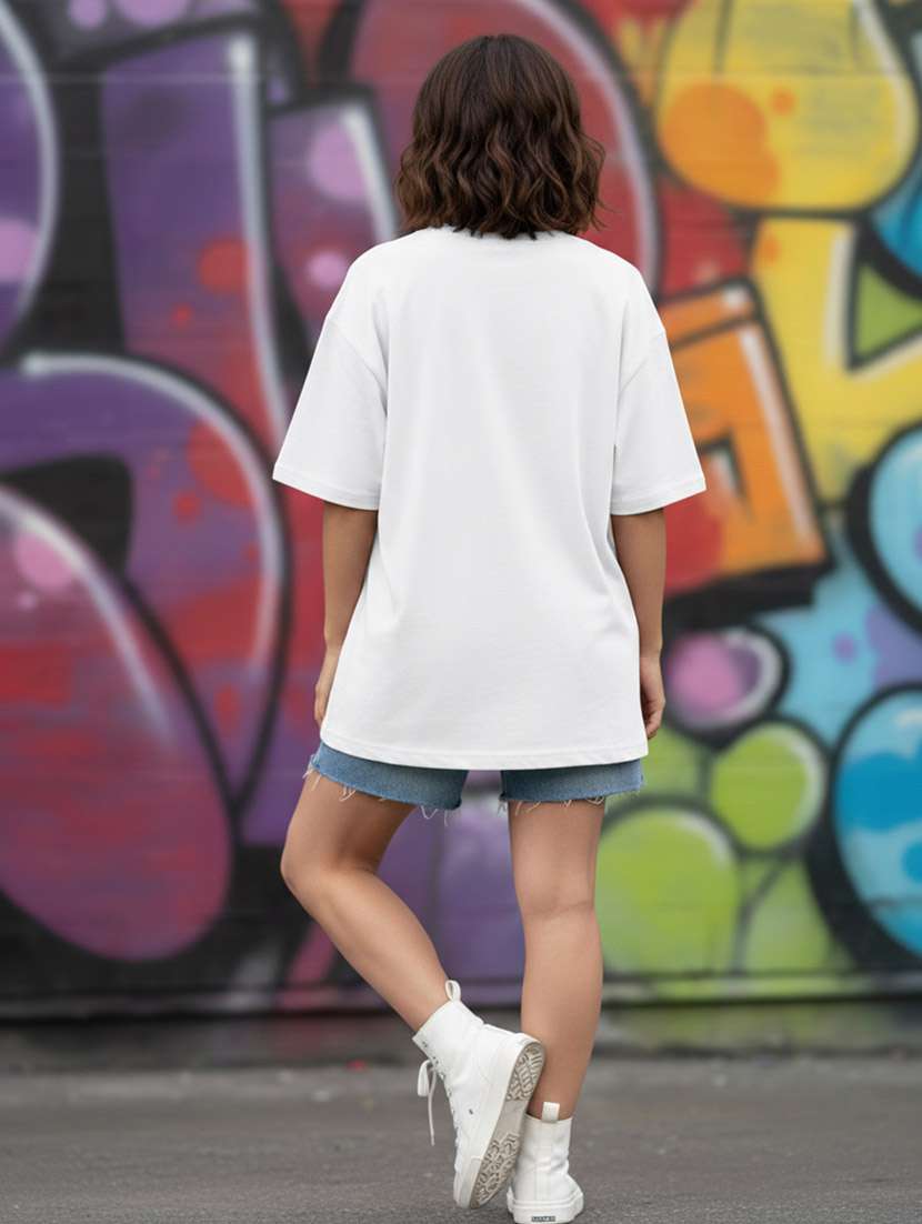 women graphic drop shoulder oversized t-shirt - 22441423 -  Standard Image - 3