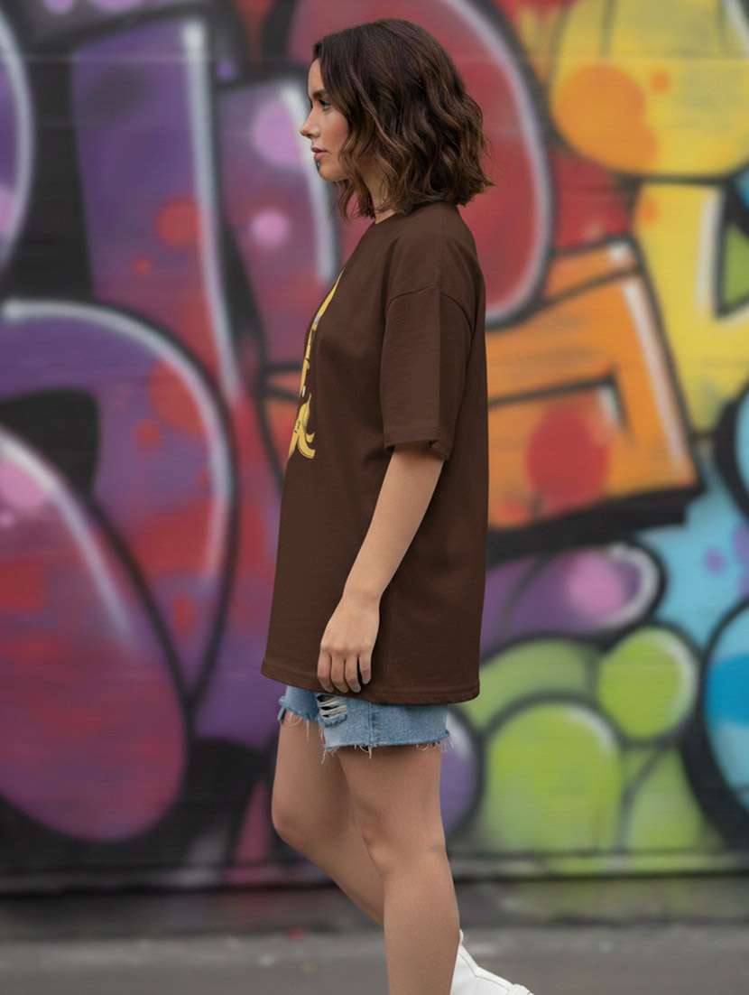 women graphic drop shoulder oversized t-shirt - 22441426 -  Standard Image - 3