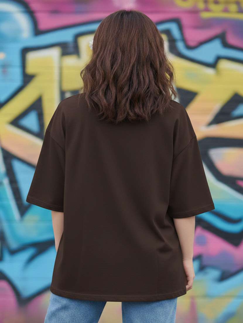 women graphic drop shoulder oversized t-shirt - 22441433 -  Standard Image - 3