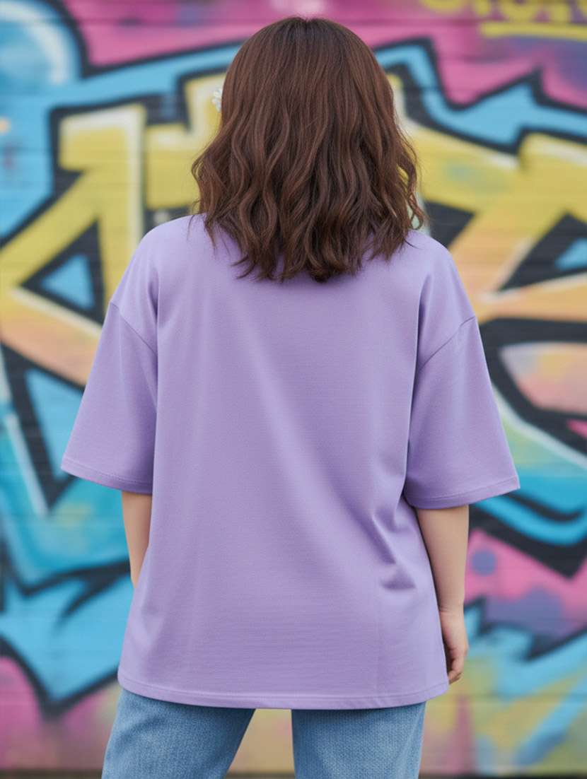 women graphic drop shoulder oversized t-shirt - 22441434 -  Standard Image - 3