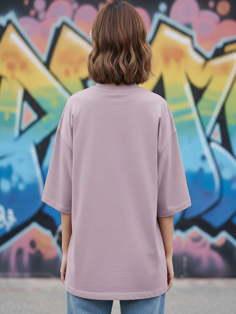 women typographic drop shoulder oversized t-shirt - 22441440 -  Standard Image - 3