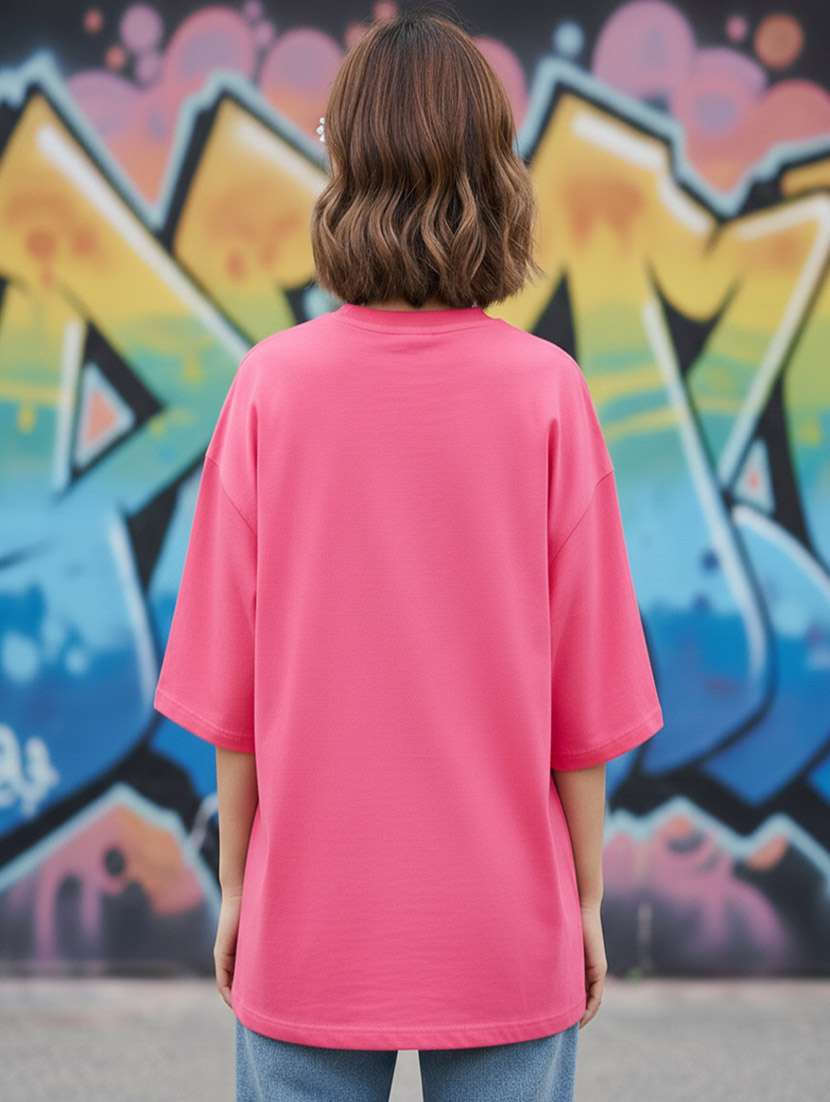 women typographic drop shoulder oversized t-shirt - 22441442 -  Standard Image - 3