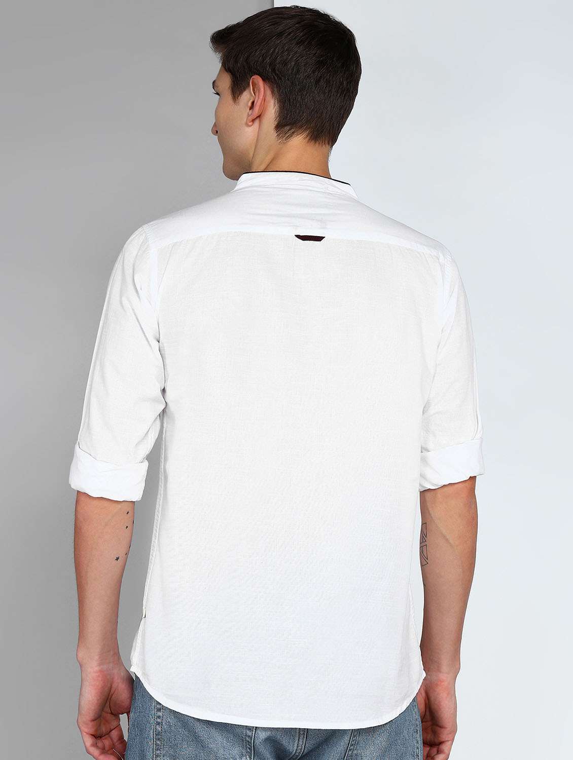 men solid mandarin neck short kurta - 22441446 -  Standard Image - 3