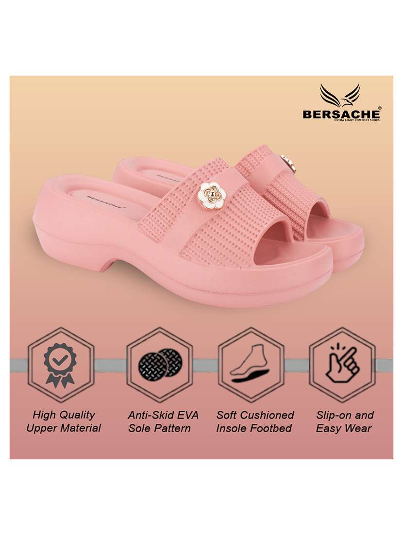 women peach slip on sandal - 22441455 -  Standard Image - 3