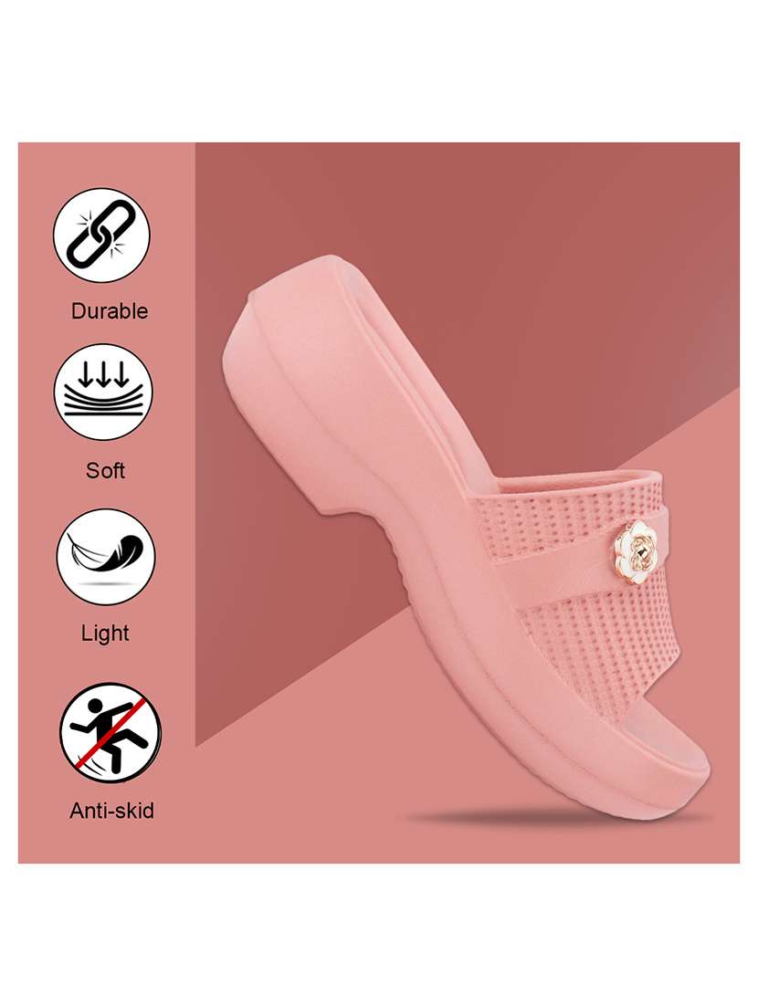 women peach slip on sandal - 22441455 -  Standard Image - 5