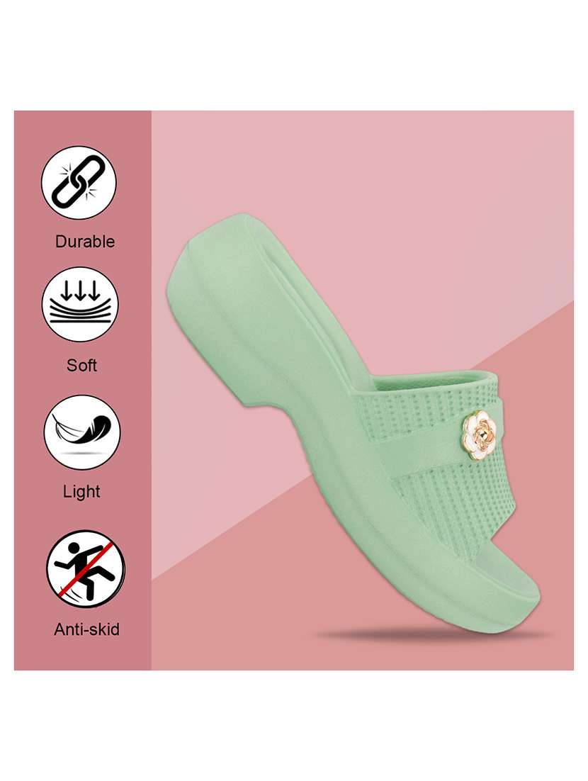 women green slip on sandal - 22441456 -  Standard Image - 5