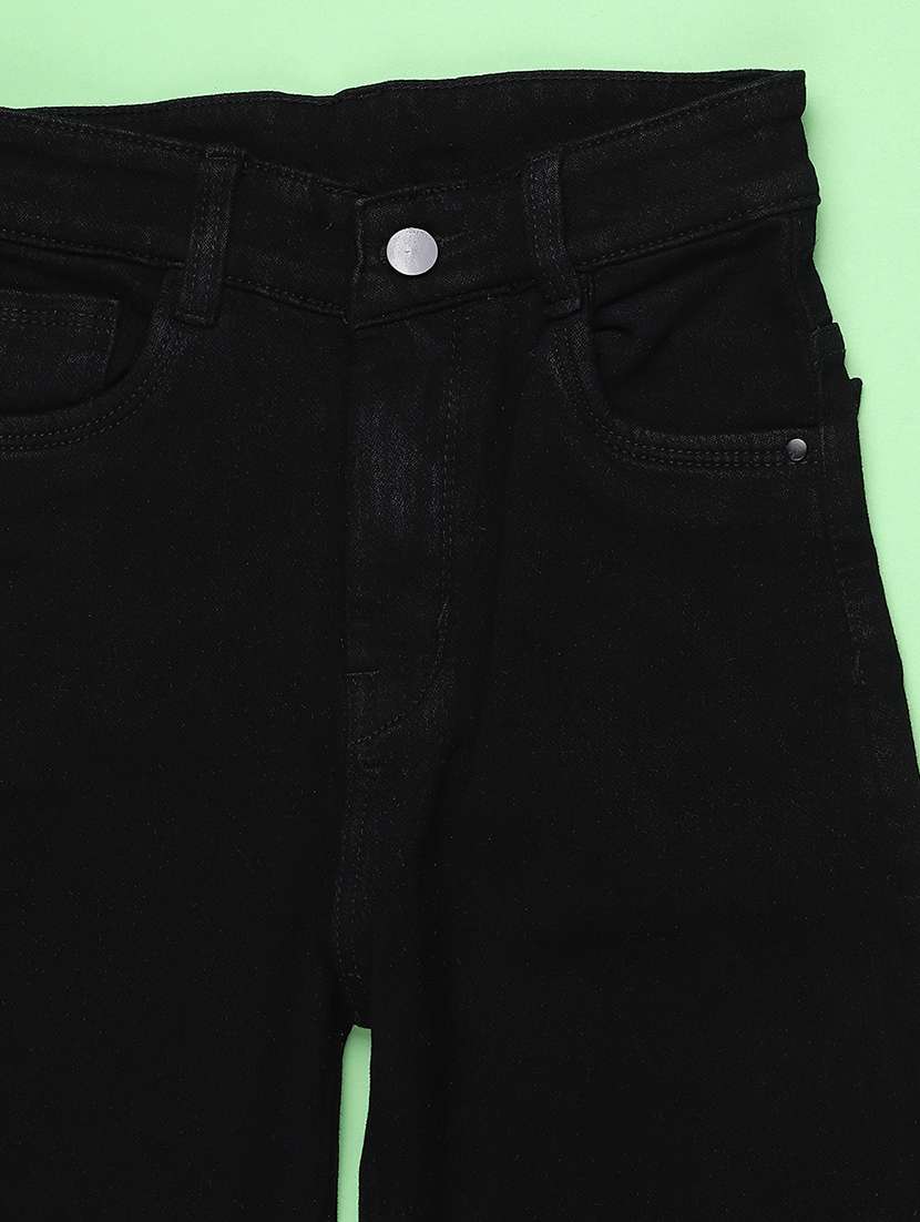 girls plain mid rise straight jeans - 22441535 -  Standard Image - 3