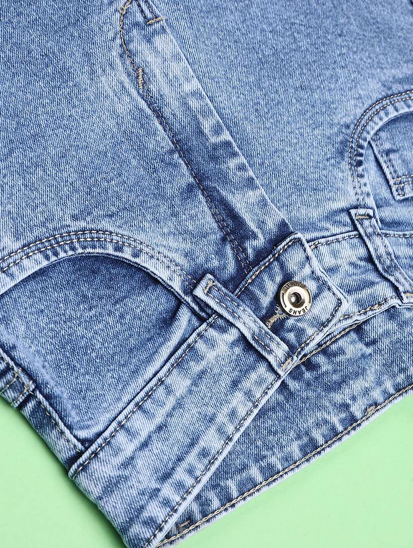 girls washed mid rise wide leg jeans - 22441537 -  Standard Image - 3