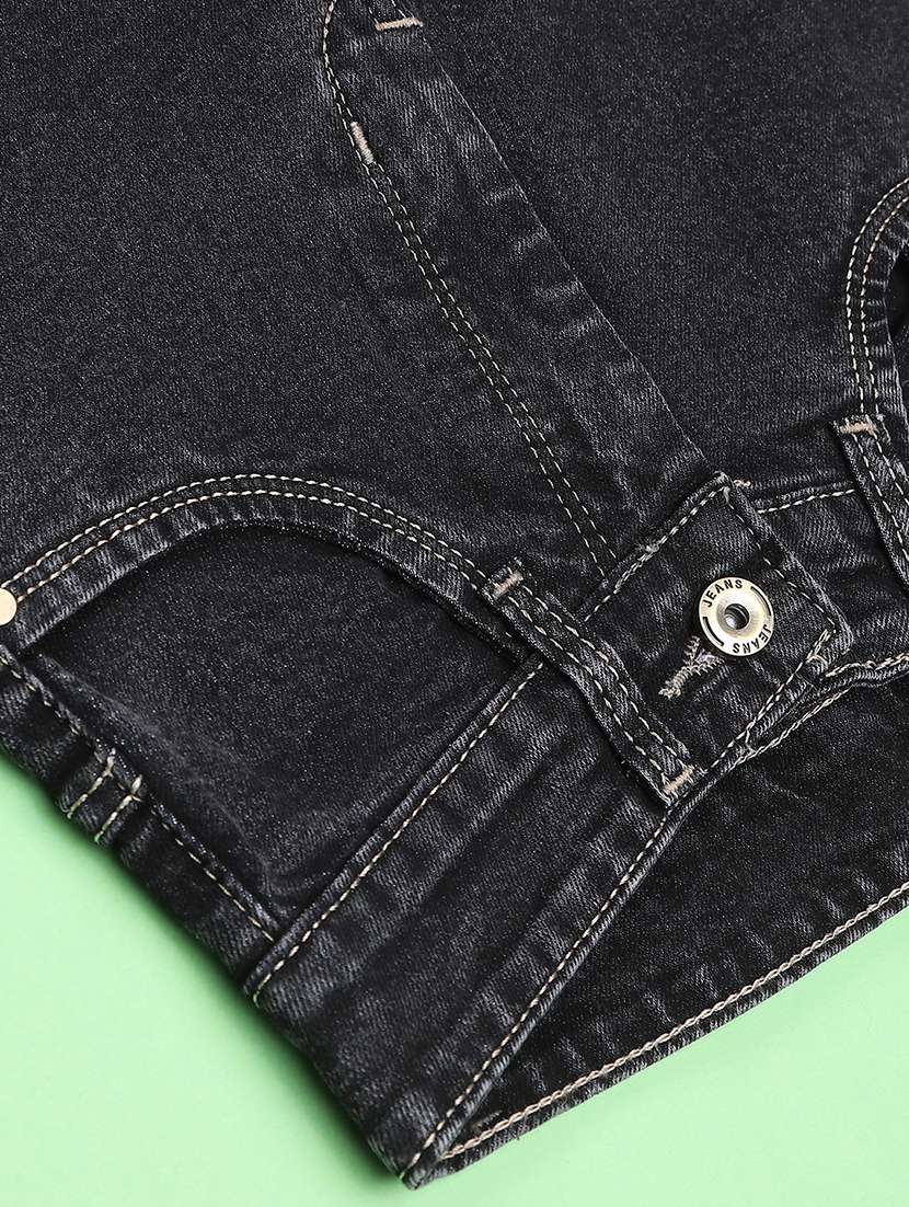girls plain mid rise wide leg jeans - 22441539 -  Standard Image - 3