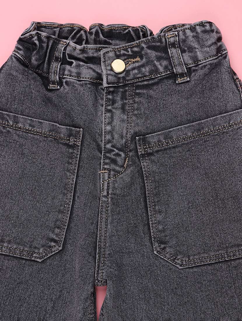 girls washed mid rise straight fit jeans - 22441550 -  Standard Image - 3