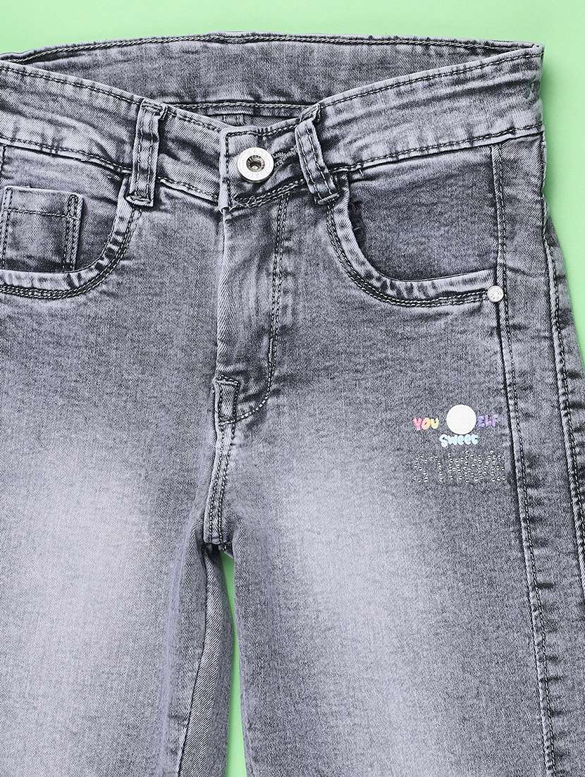 girls washed mid rise slim fit jeans - 22441557 -  Standard Image - 3