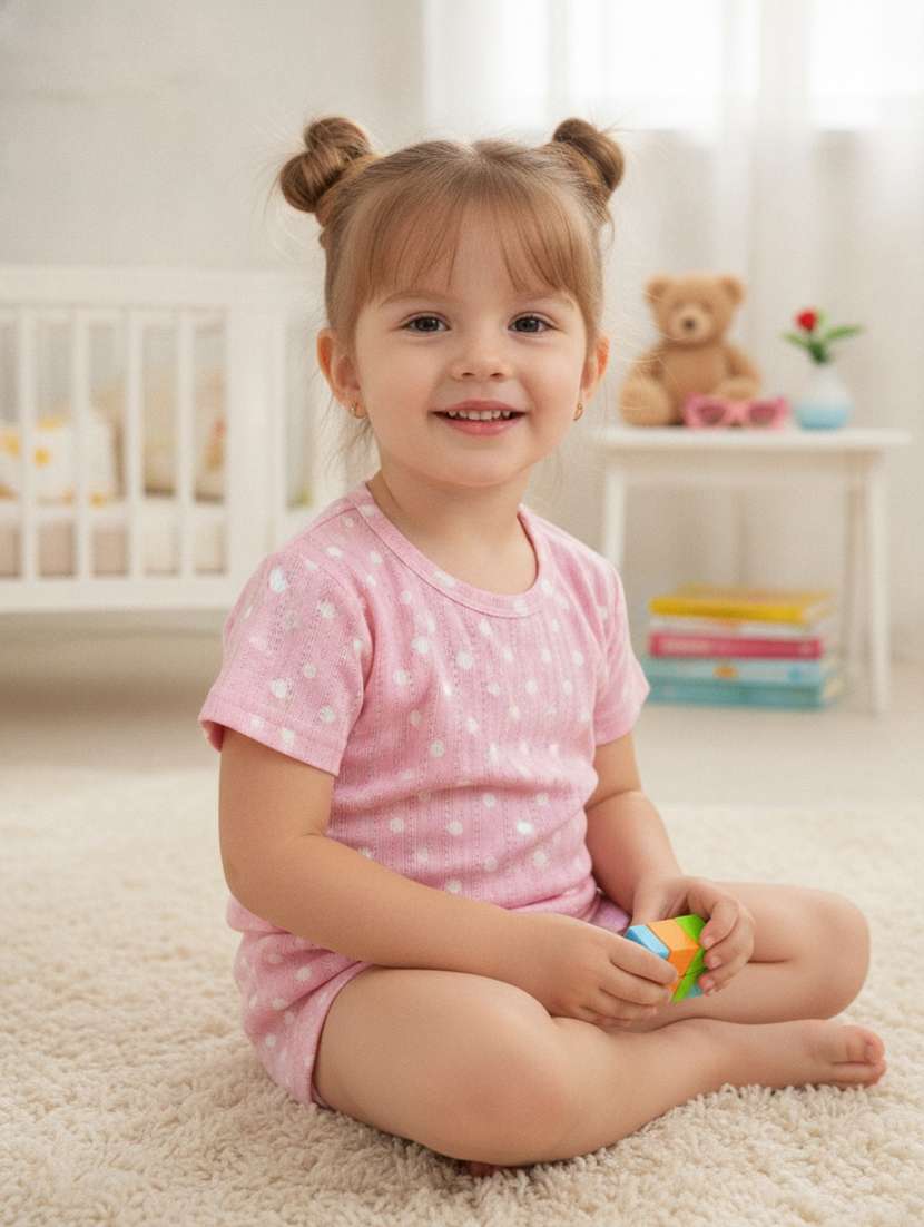 girls printed short sleeves regular tee