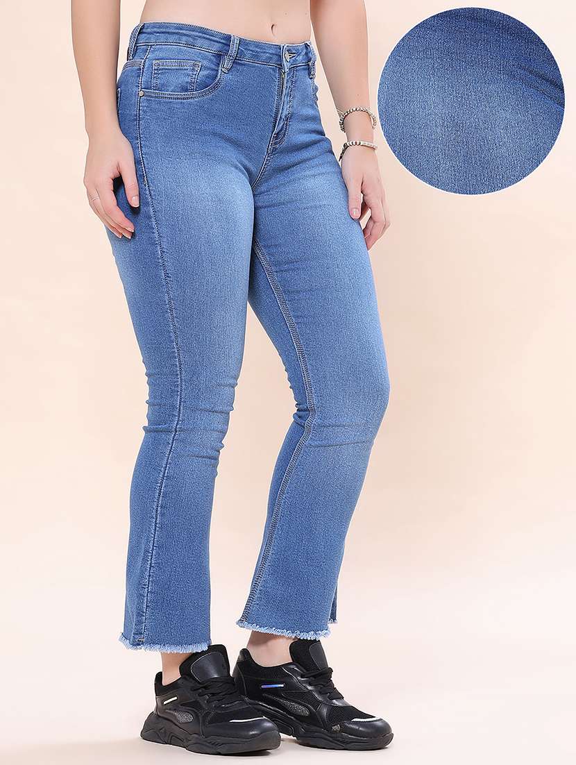 Women Washed Mid Rise Bootcut Jeans - 22441628 -  Standard Image - 3
