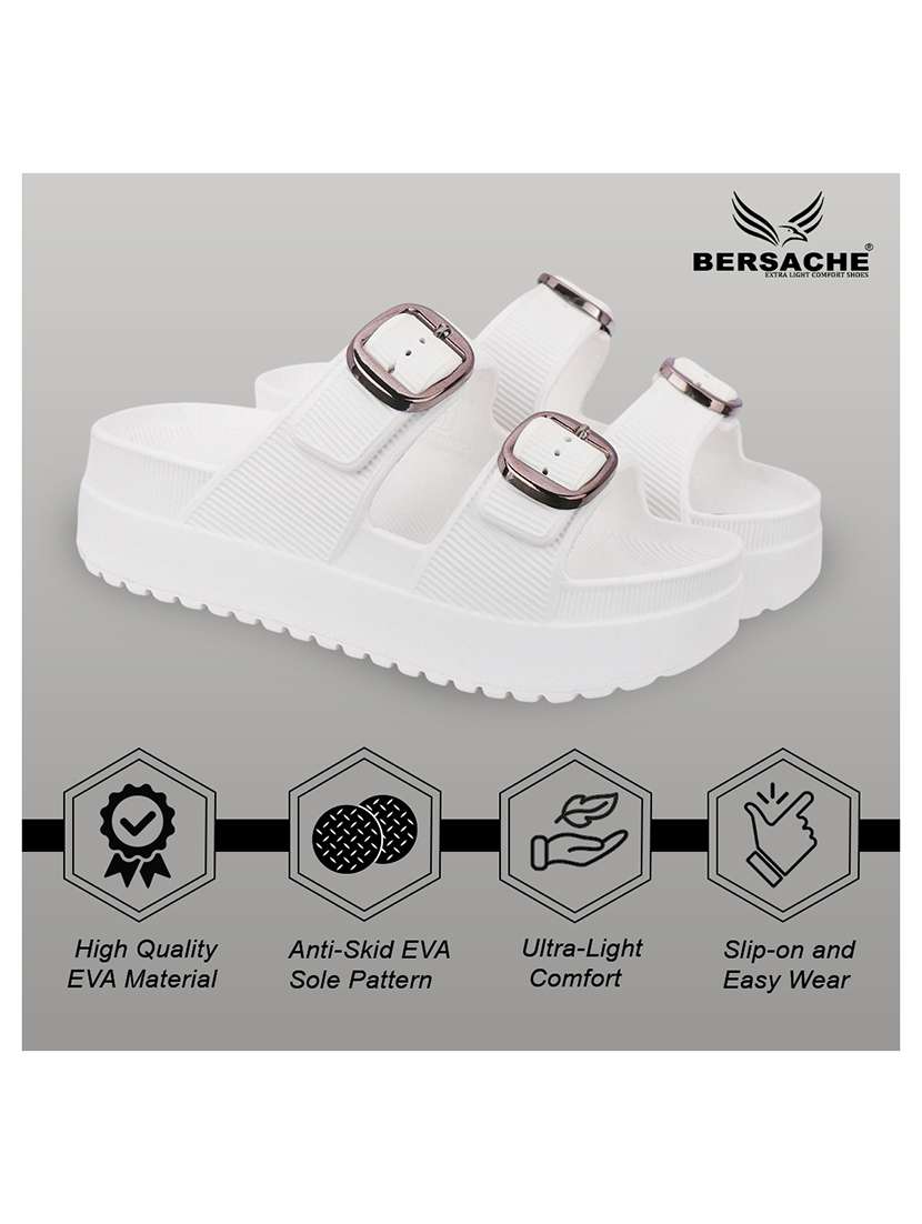 men solid white slip on flip flop - 22442090 -  Standard Image - 3