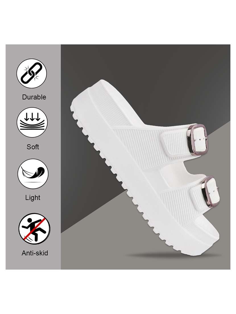 men solid white slip on flip flop - 22442090 -  Standard Image - 5