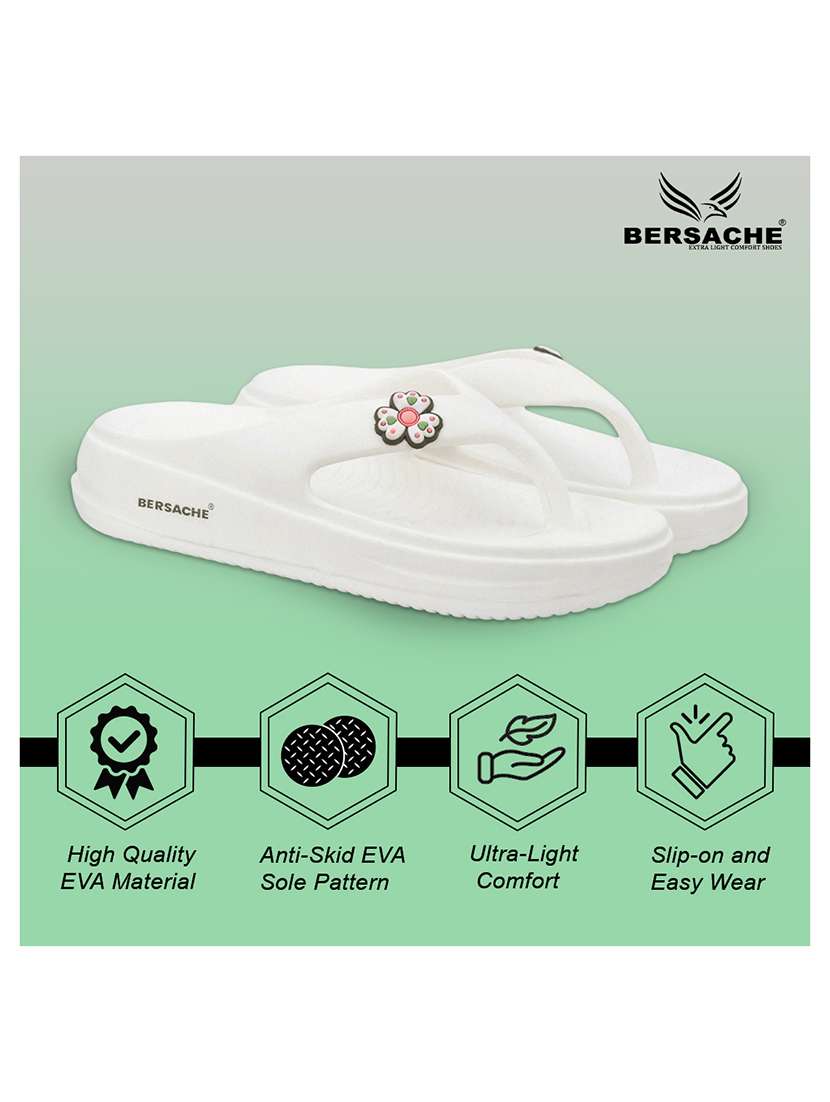 men solid  white slip on flip flop - 22442093 -  Standard Image - 3