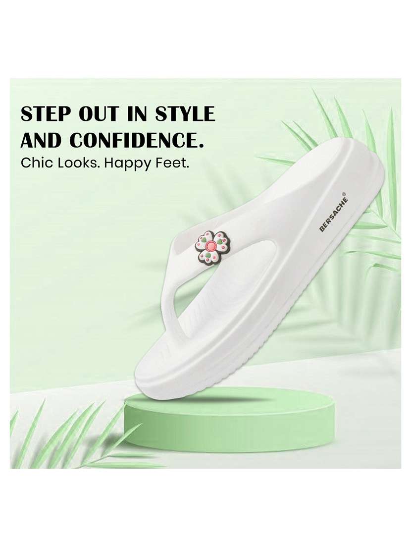men solid  white slip on flip flop - 22442093 -  Standard Image - 5