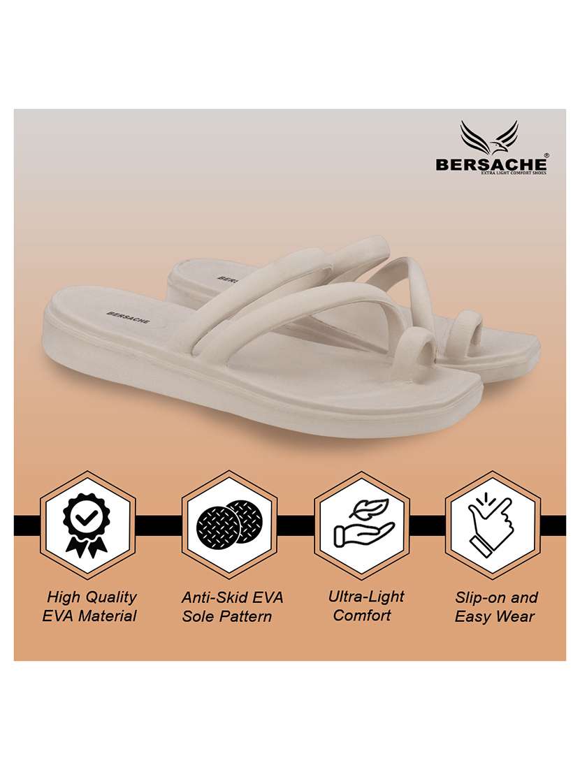 men solid beige slip on flip flop - 22442098 -  Standard Image - 3