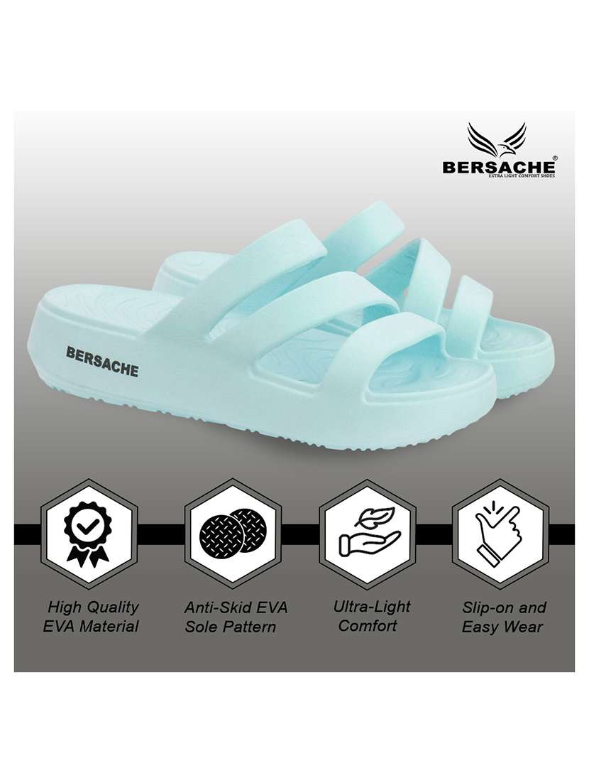 men solid blue slip on flip flop - 22442101 -  Standard Image - 3