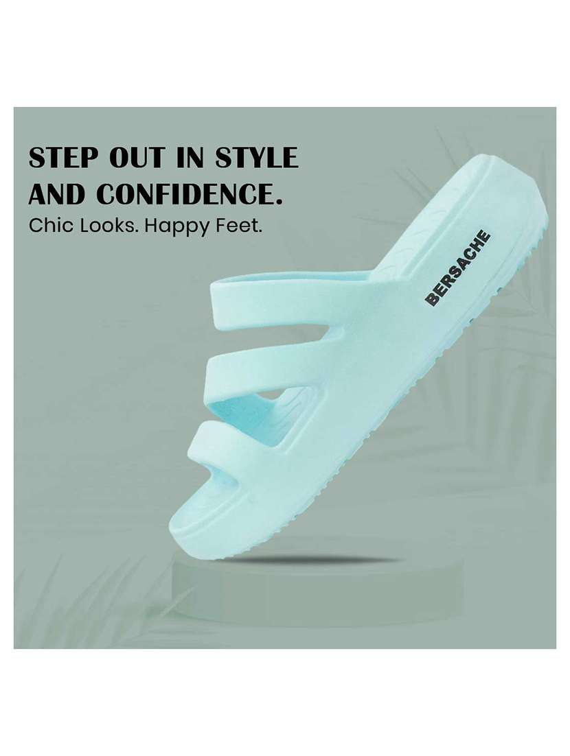 men solid blue slip on flip flop - 22442101 -  Standard Image - 5