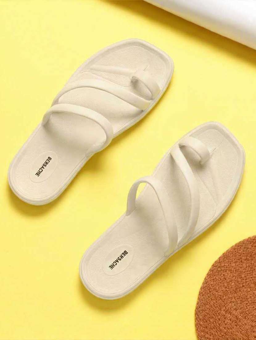 women beige s flip flop