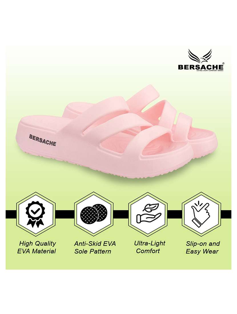 women pink color flip flops - 22442124 -  Standard Image - 3