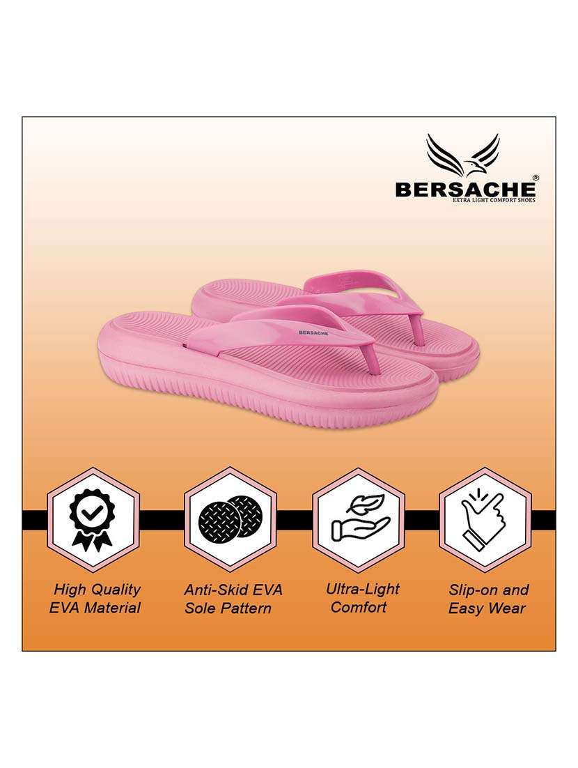 women pink color flip flops - 22442124 -  Standard Image - 3