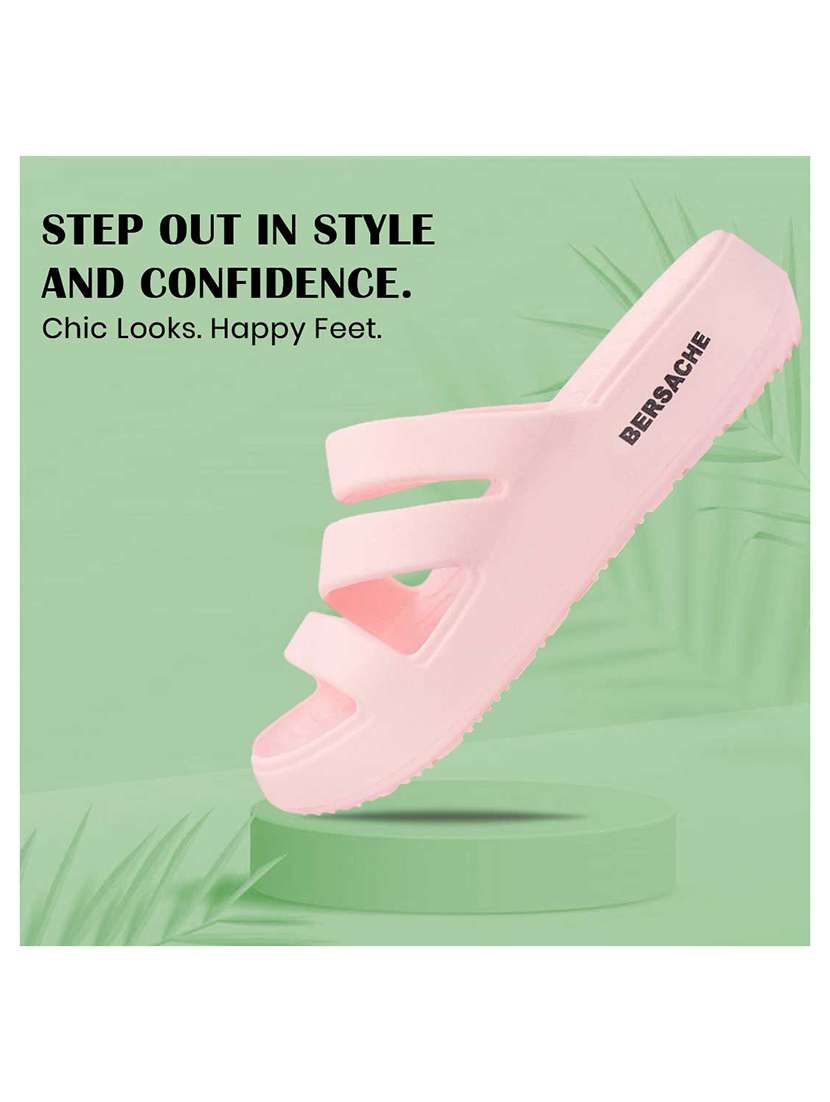women pink color flip flops - 22442124 -  Standard Image - 5