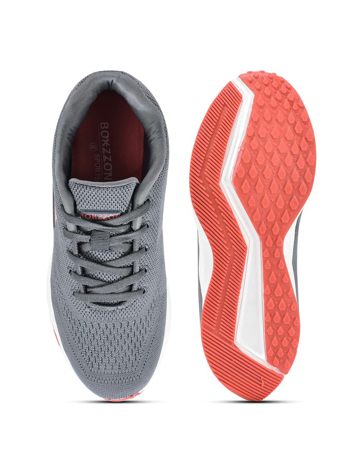 men grey solid lace up sport shoe - 22442308 -  Standard Image - 3