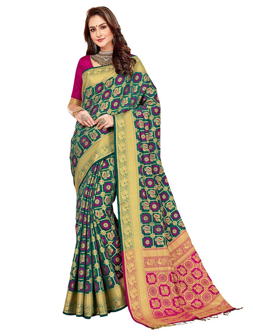 women self design banarasi saree