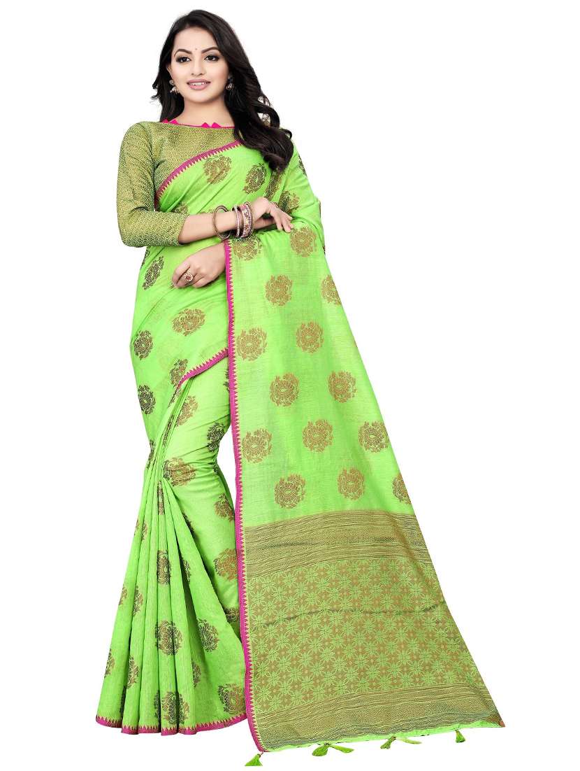 women self design chanderi saree