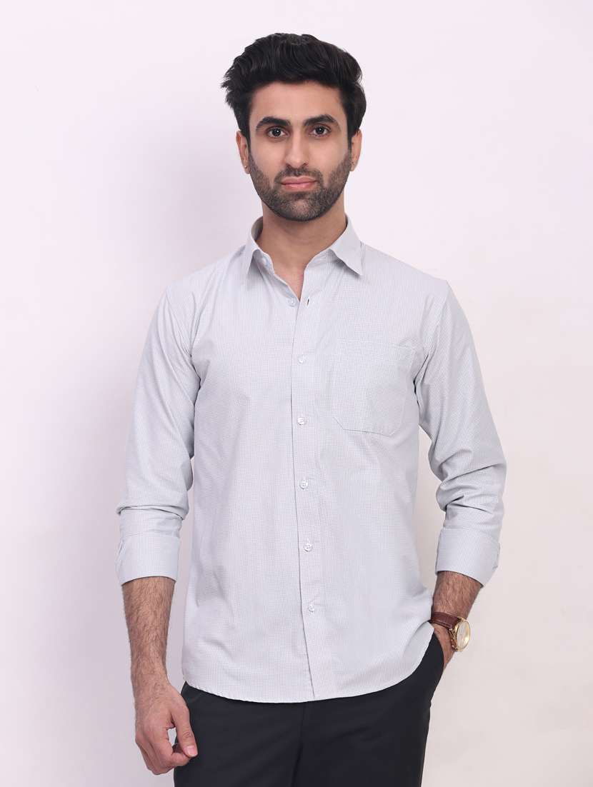 men checkered long sleeve regular fit casual shirt