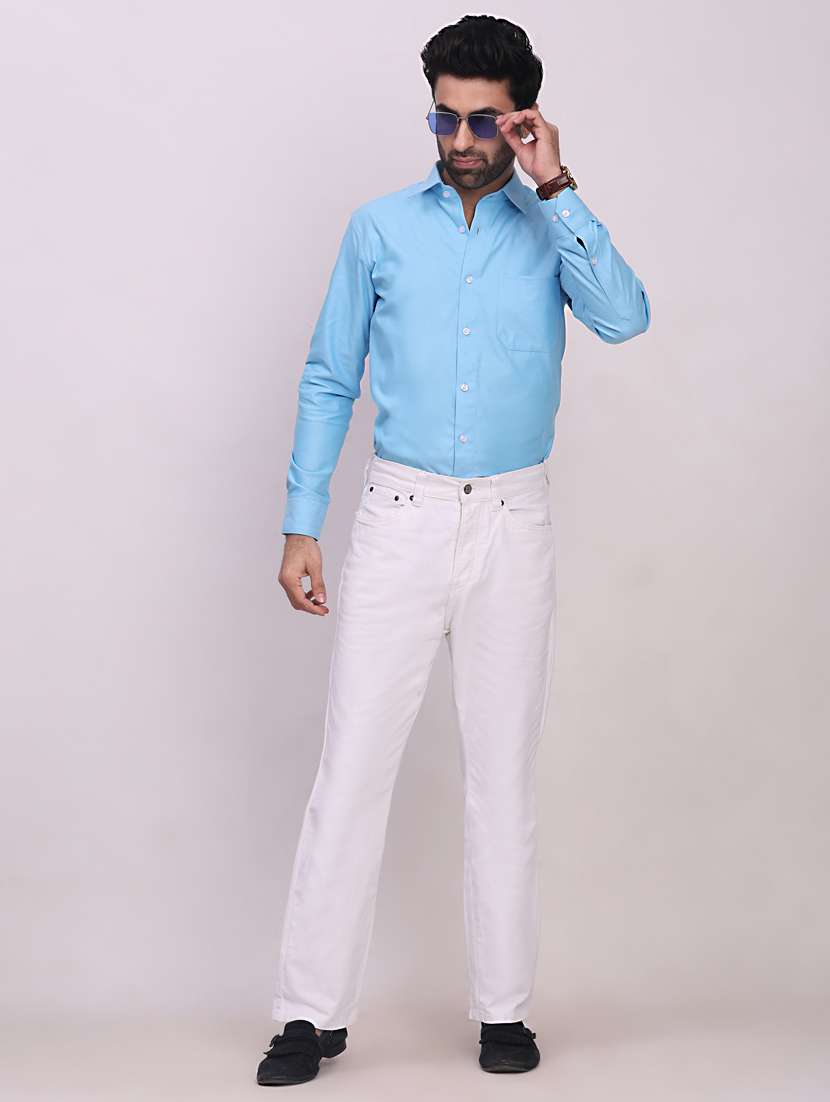 men solid long sleeve regular fit casual shirt - 22442795 -  Standard Image - 3