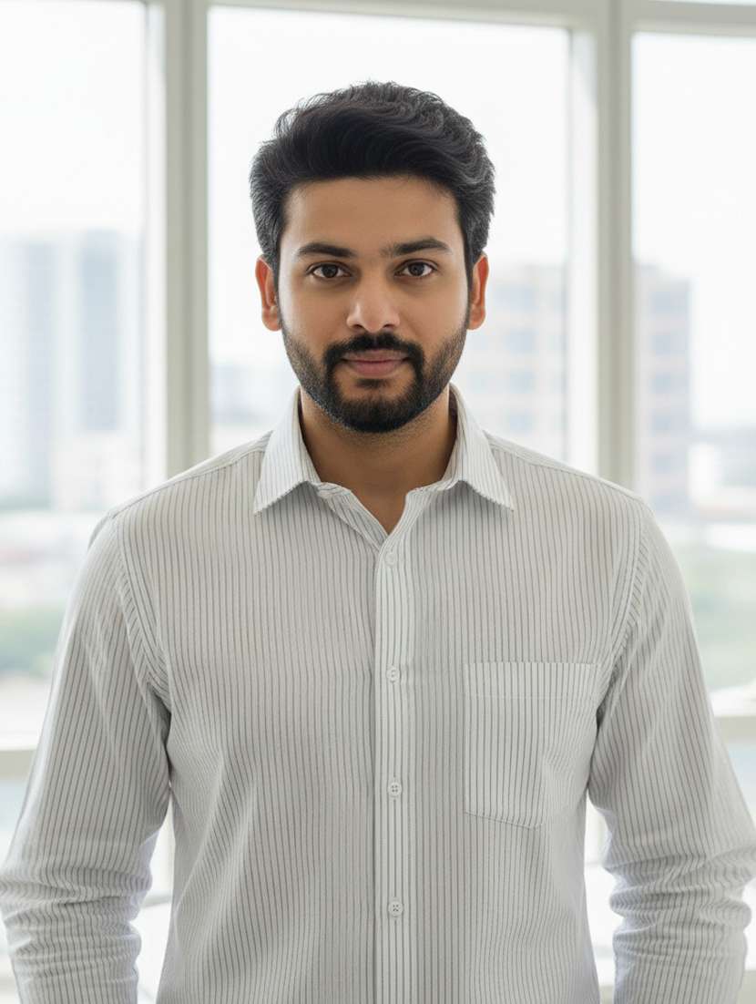 men striped long sleeve regular fit formal shirt