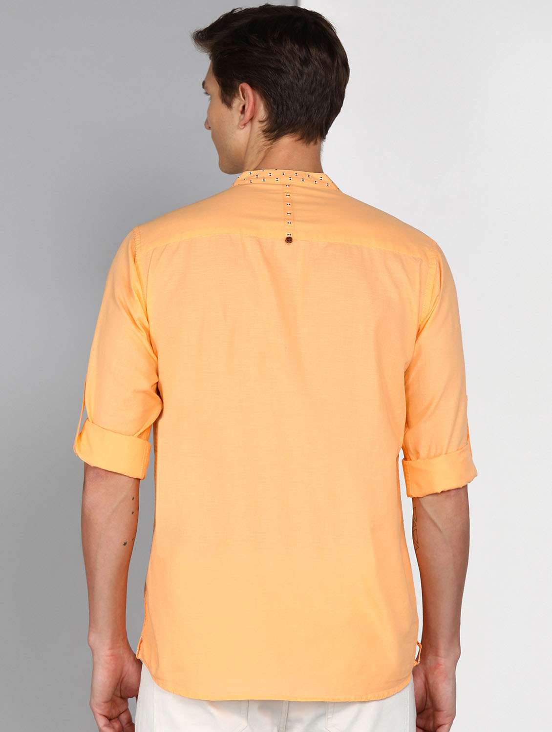 men solid long sleeve regular fit casual shirt - 22443109 -  Standard Image - 3