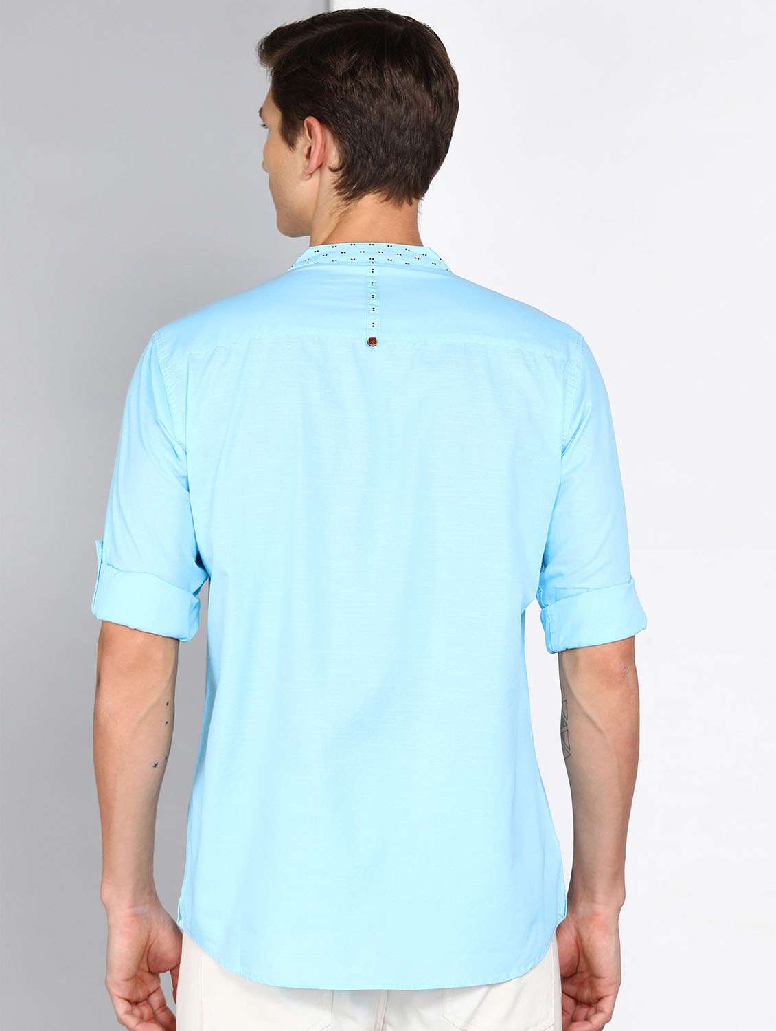 men solid long sleeve regular fit casual shirt - 22443113 -  Standard Image - 3