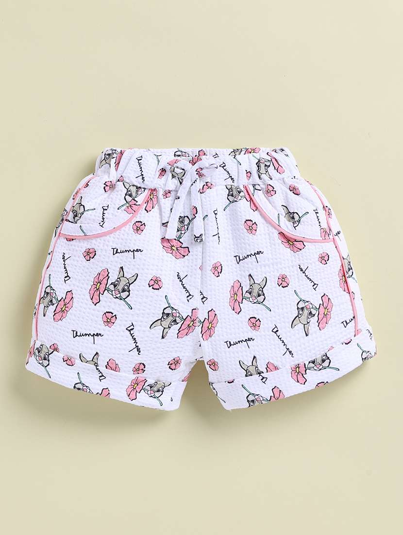 girls printed round neck shorts set - 22443279 -  Standard Image - 3