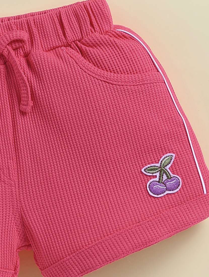 girls printed round neck shorts set - 22443284 -  Standard Image - 5