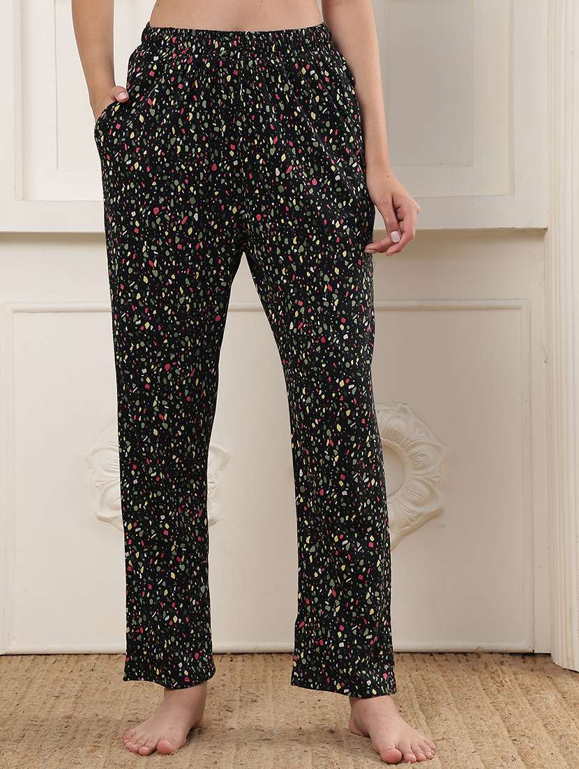 black cotton loungewear