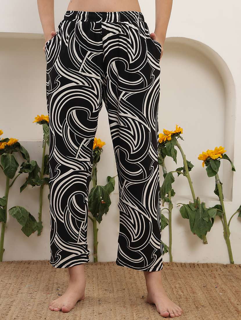 black cotton loungewear