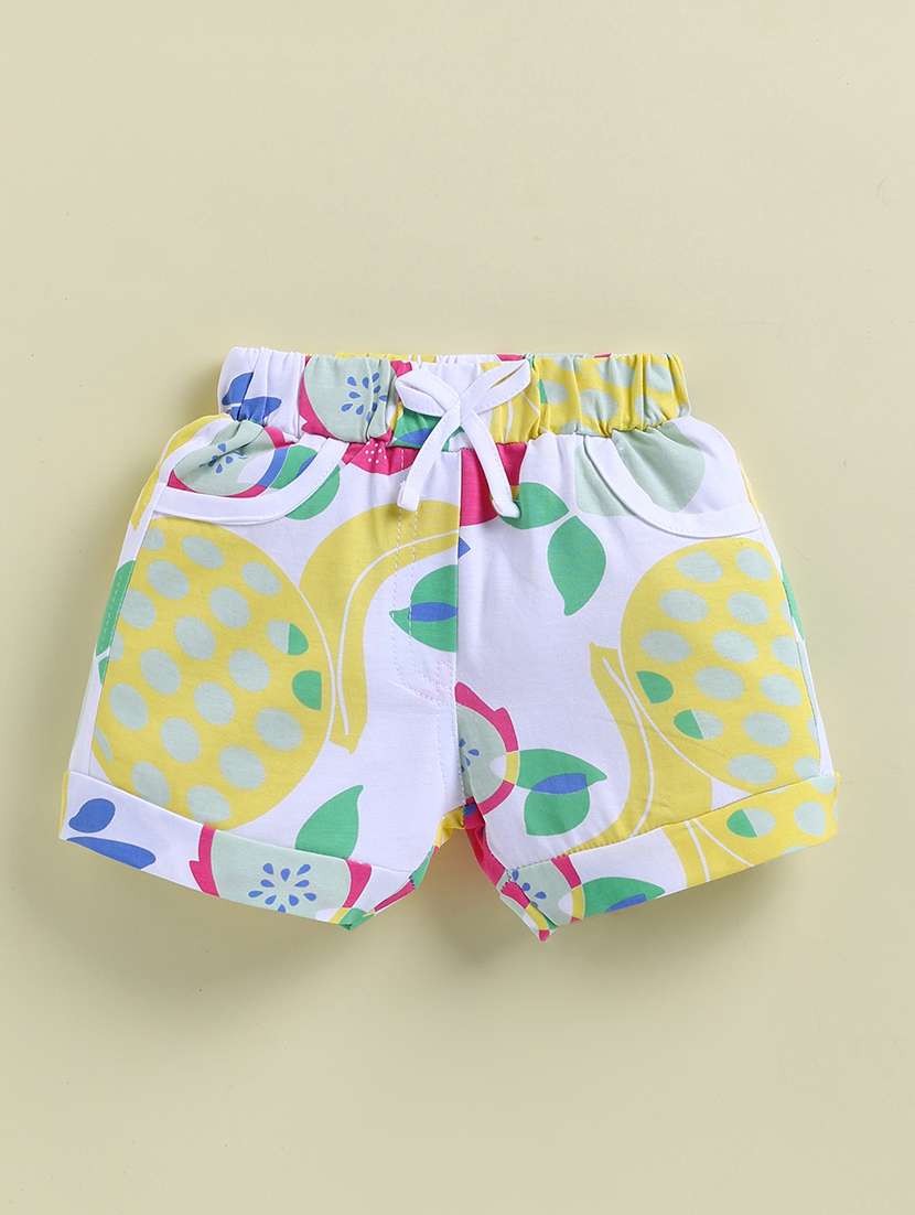 girls white cotton blend shorts & top set co-ord set - 22443312 -  Standard Image - 3