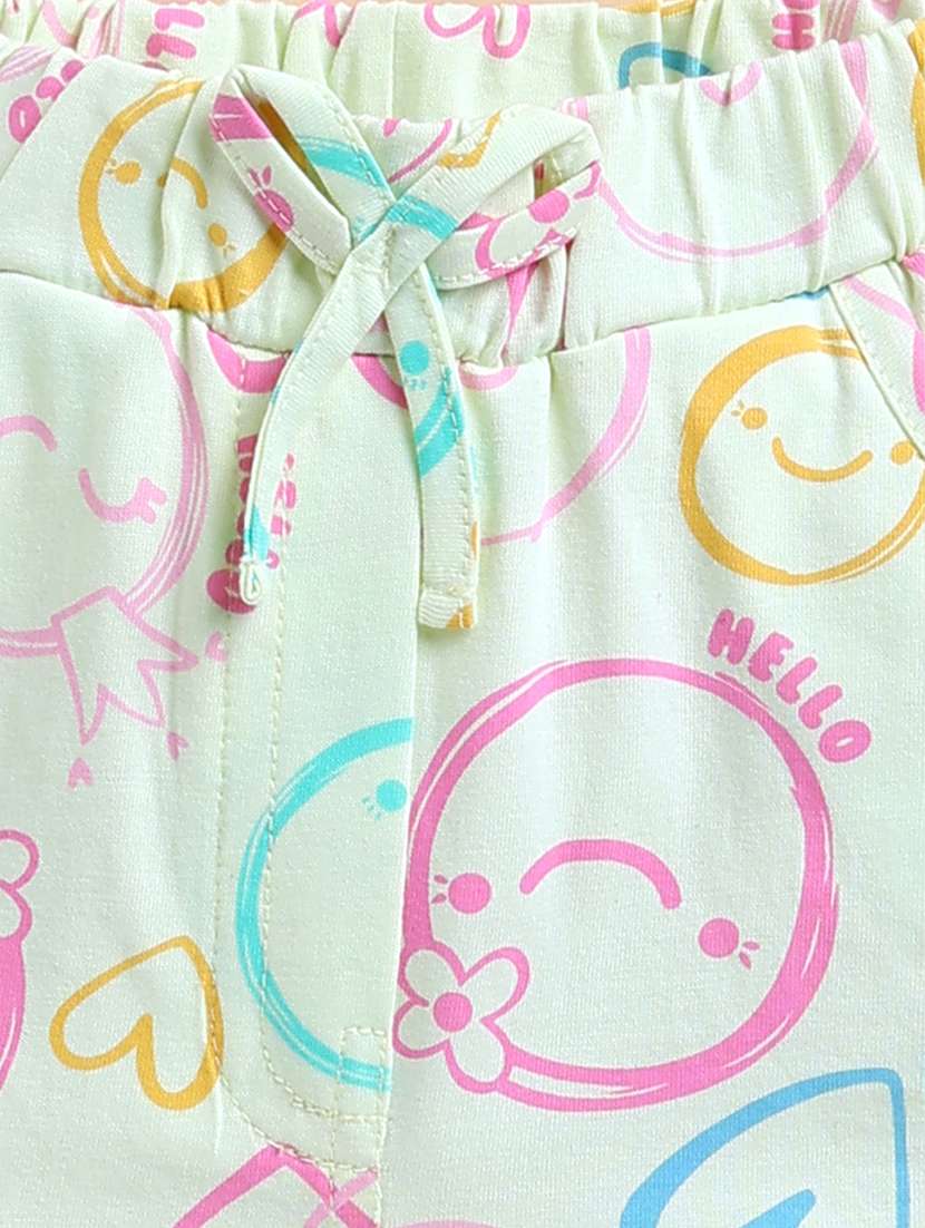 kids yellow cotton blend shorts & top set co-ord set - 22443315 -  Standard Image - 5