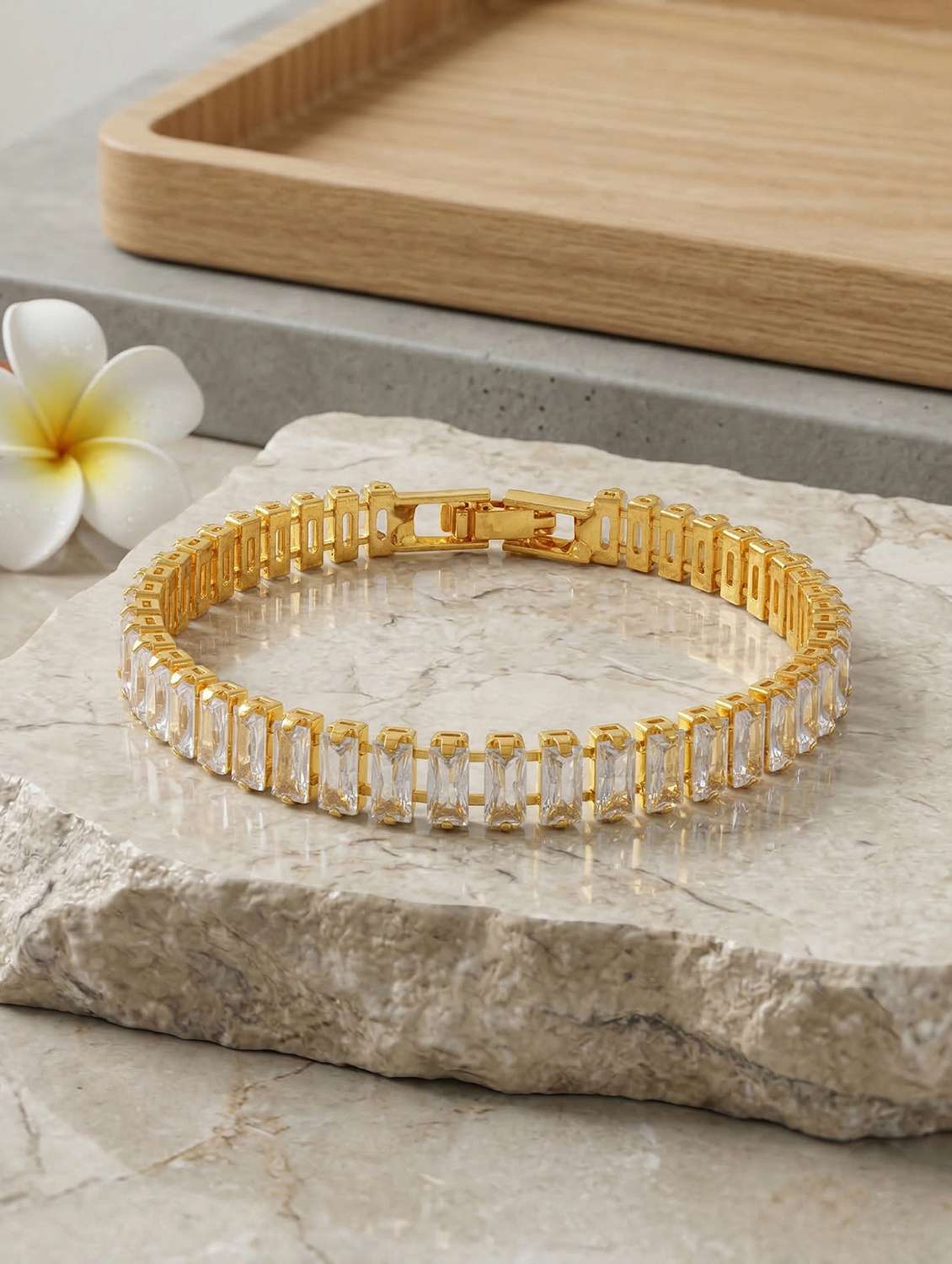 gold plated rectangle bracelet