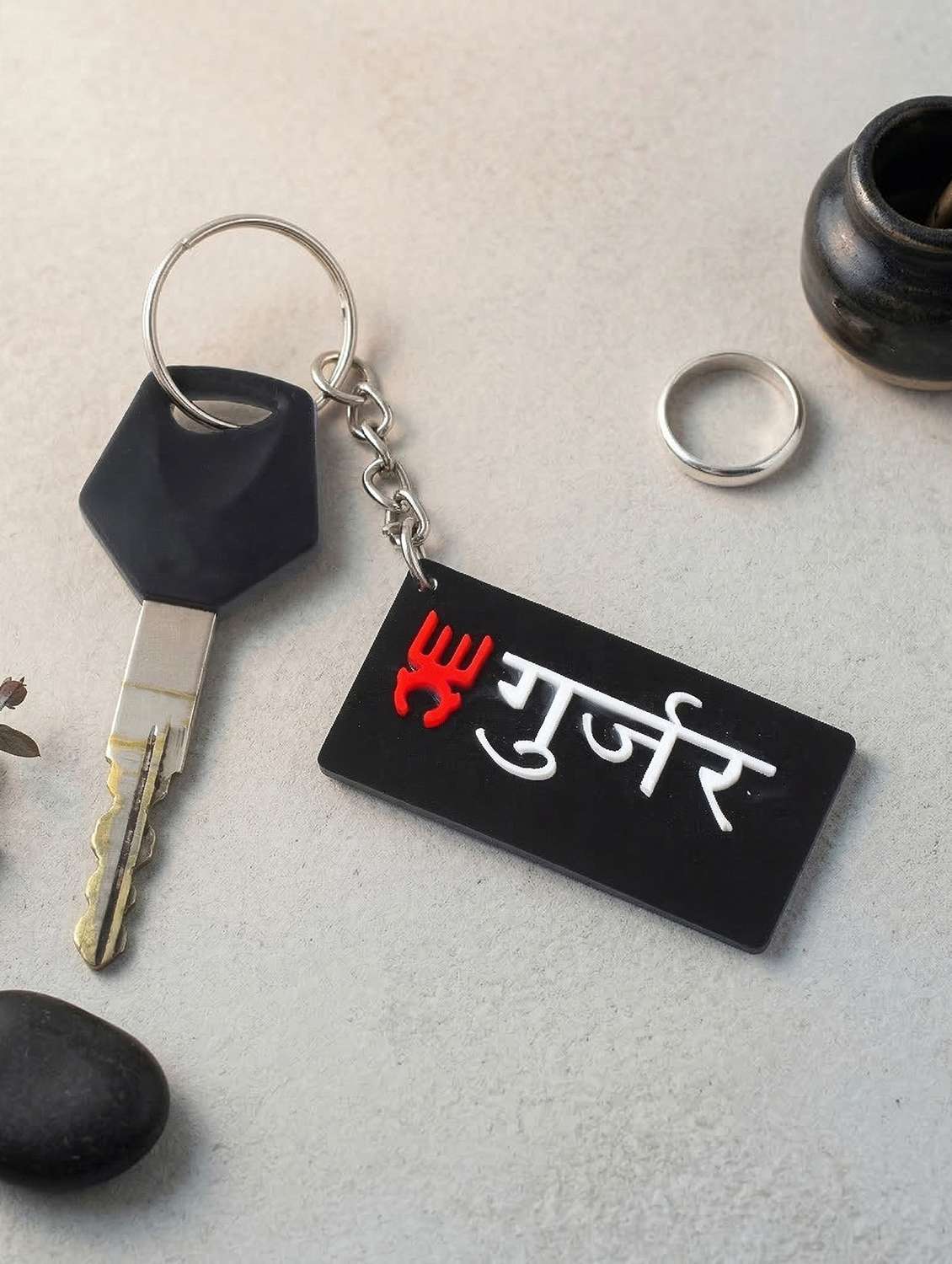 polyresin gurjar keychain