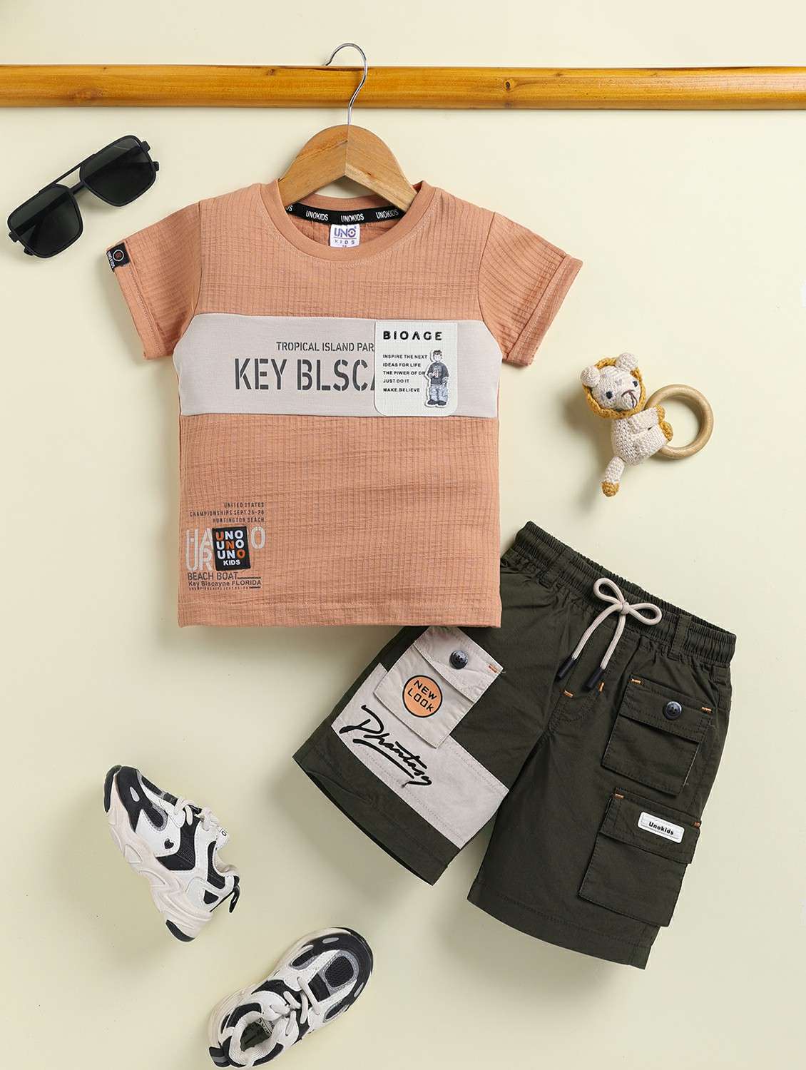 boys rust lycra suit sets co-ords set
