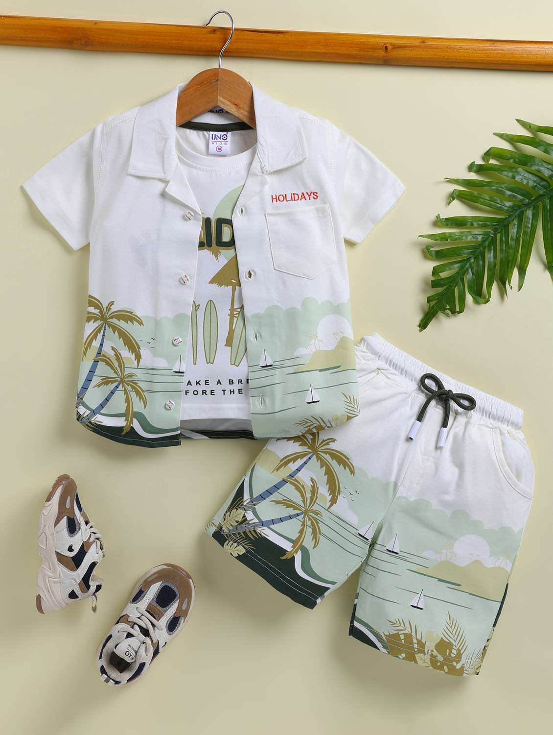 kids linen suit sets co-ords set